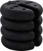 Telgi lisaraskus Outsunny, HDPE plastmass, must, 25x6 cm, kuni 5 kg