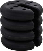 Telgi lisaraskus Outsunny, HDPE plastmass, must, 25x6 cm, kuni 5 kg