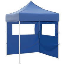 Kokkupandav peotelk vidaXL 2 seinaga, 2x2 m, sinine, teras