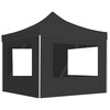 Kokkupandav peotelk seintega vidaXL, 2x2 m, antratsiit, alumiinium
