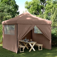 Kokkupandav pop-up peotelk vidaXL 4 külgseinaga, 292x292x315 cm, pruun
