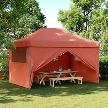 Kokkupandav peotelk vidaXL 4 seinaga, 440x292x315 cm, terrakota