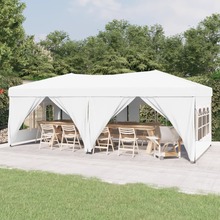 Peotelk vidaXL külgseintega, valge, 3x6 m