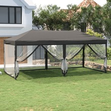 Peotelk vidaXL külgedega, 3x6 m, 572x292x244 cm, antratsiit