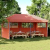 Kokkupandav peotelk vidaXL 3 seinaga, 580x292x315 cm, terrakota