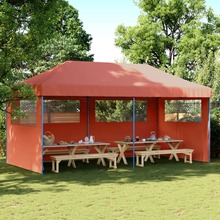 Kokkupandav peotelk vidaXL 3 seinaga, 580x292x315 cm, terrakota