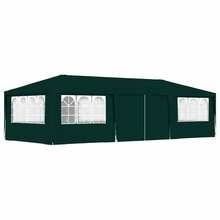 Proffessionaalne peotelk külgseintega, 4x9 m, roheline, 90 g/m2
