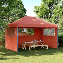 Kokkupandav peotelk vidaXL 3 seinaga, 440x292x315 cm, terrakota