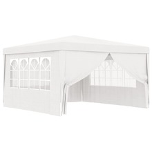 Proffessionaalne peotelk vidaXL külgseintega, valge, 4x4 m, 90 g/m2