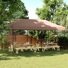 Kokkupandav peotelk vidaXL, 580x292x315 cm, pruun