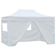 Kokkupandav peotelk vidaXL 4 seinaga, 3x4,5 m, valge