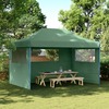 Kokkupandav pop-up peotelk vidaXL 3 külgseinaga, 440x292x315 cm, roheline