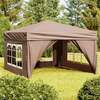Peotelk vidaXL külgseintega, 3x3 m, taupe