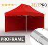 Pop-up telk Zeltpro Proframe, punane, 3x4,5 m
