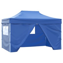 Kokkupandav telk vidaXL 4 külgseinaga, 3x4,5 m, sinine