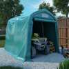 Telk-garaaž vidaXL, 1,6x2,4 m, roheline, PVC (310022+310023)