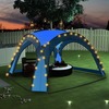 Peotelk vidaXL LED ja 4 seinaga, 3,6x3,6x2,3 m, sinine