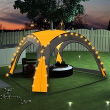 Peotelk vidaXL LED ja 4 seinaga, 3,6x3,6x2,3 m, kollane