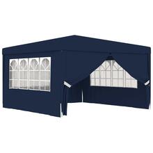 Peotelk vidaXL külgseintega, 4x4 m, sinine, 90 g/m2