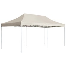 Kokkupandav peotelk vidaXL, 6x3 m, kreemjas, alumiinium