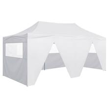 Kokkupandav peotelk vidaXL 4 seinaga, 3x6 m, valge, teras