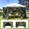 Paviljon Vevor 3,6x3,6 m, roheline, 6 külge