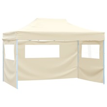 Kokkupandav telk vidaXL 3 seinaga, 3x4,5 m, kreemjas
