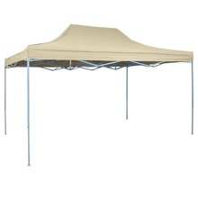 Kokkupandav telk vidaXL, 3x4,5 m, kreemjas valge