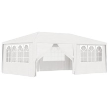 Peotelk vidaXL külgseintega, 4x6 m, valge, 90 g/m2