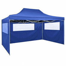 Kokkupandav peotelk 3 seinaga Mobellex, 3x4 m, sinine
