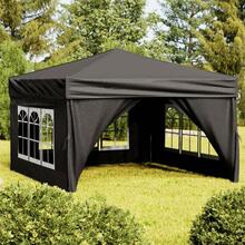 Peotelk vidaXL külgedega, 3x3 m, must