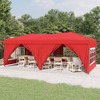 Peotelk vidaXL külgseintega, 3x6 m, punane