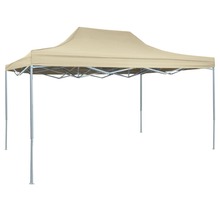 Kokkupandav peotelk vidaXL, 3x4 m, kreemjas, teras