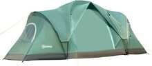 Telk Outsunny, 5-6 inimesele, tunnel, armee roheline/must, 4.55x2.3x1.8m