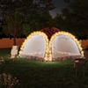 Peotelk vidaXL LED ja 4 seinaga, 3,6x3,6x2,3 m, kamuflaaž