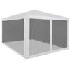 Peotelk vidaXL 4 võrgust küljeseinaga, 4x3 m, hall