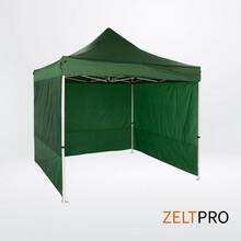 Müügitelk Zeltpro PROFRAME 3x3, roheline, katus ja seinad (4 tk)