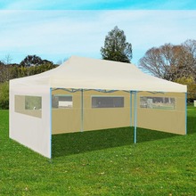 Kokkupandav peotelk vidaXL, 3x6 m, kreemjas