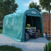 Telk-garaaž vidaXL, 2,4x3,6 m, roheline, PVC (310026+310027)