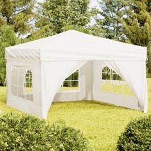 Peotelk vidaXL külgseintega, 3x3 m, kreemjas