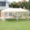 Peotelk vidaXL külgseintega, 3x6 m, 572x292x244 cm, kreemjas