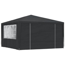 Proffessionaalne peotelk vidaXL külgseintega, 4x4 m, antratsiit, 90 g/m2