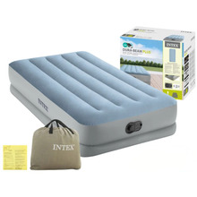 Täispuhutav madrats Intex Raised Comfort 64157, 191 x 99 x 36 cm, hall/helesinine