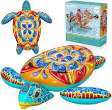 Täispuhutav madrats Bestway TURTLE Majolica print 41523, 183 x 173 cm