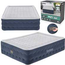 Täispuhutav kaheinimese madrats Bestway 6716P, 203 x 152 x 51 cm, sinine/valge
