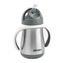 Joogipudel Beaba 913536 kõrrega, hall, 250 ml