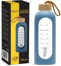 Joogipudel 4FIZJO, sinine, klaas, 750 ml