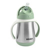 Metallist joogipudel kõrrega Beaba 913535 roheline, 250 ml