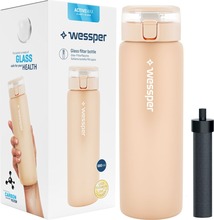 Veepudel Wessper ActiveMax, klaas, beež, 680 ml
