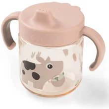 Õppimiskruus Done by Deer Tiny Farm, roosa, 260 ml